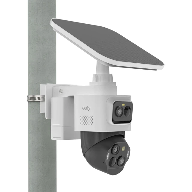 Alt view image 3 of 7 - Holicfun Pole Mount for eufyCam S4, PoE Bullet-PTZ Cam S4 and PoE Cam E40 | Mounting on round or square poles 1.512 inches in diameter, no-drill bracket for quick and flexible installation