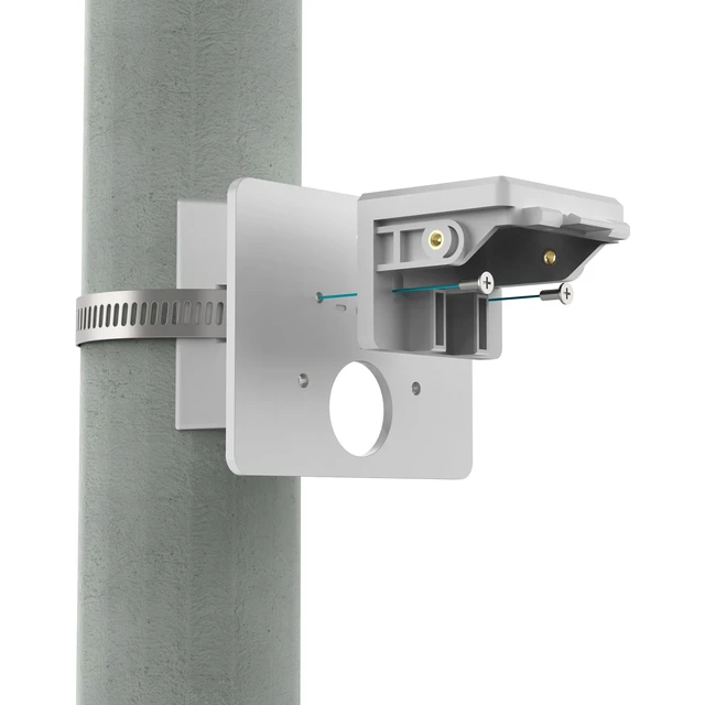 Alt view image 4 of 7 - Holicfun Pole Mount for eufyCam S4, PoE Bullet-PTZ Cam S4 and PoE Cam E40 | Mounting on round or square poles 1.512 inches in diameter, no-drill bracket for quick and flexible installation