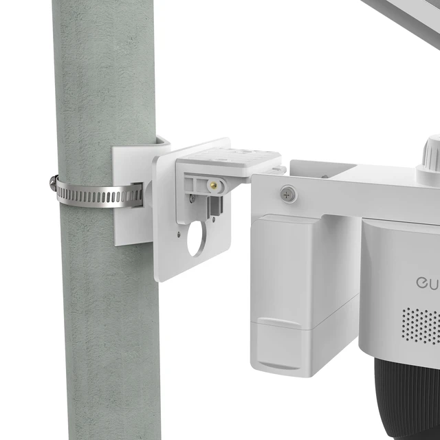 Alt view image 5 of 7 - Holicfun Pole Mount for eufyCam S4, PoE Bullet-PTZ Cam S4 and PoE Cam E40 | Mounting on round or square poles 1.512 inches in diameter, no-drill bracket for quick and flexible installation