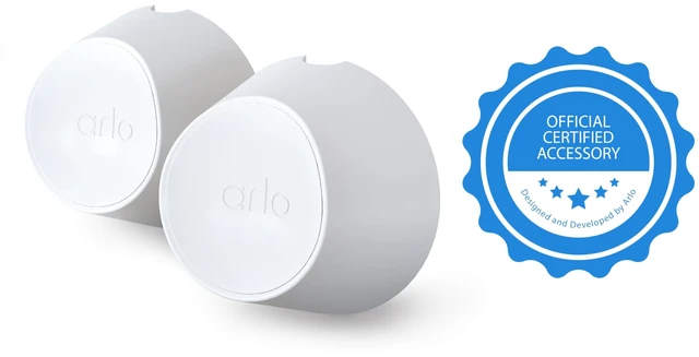 Alt view image 6 of 6 - Arlo Magnetic Wall Mounts (2 Count) White, Certified Accessory, Indoor & Outdoor Use, Works Pro 3/4/5S/6, Ultra Cameras