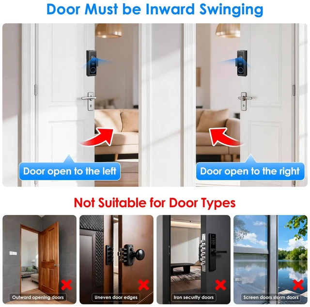 Alt view image 5 of 7 - Anti-Theft Doorbell Mount for Eufy Doorbell Camera E340/C30/C31, No Drill Video Doorbell Mount Adjustable Mounting Bracket for Eufy E340, Fully Metal Door Camera Mount for Home Apartment Rentals