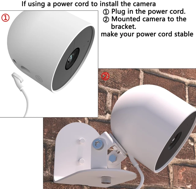 Alt view image 2 of 7 - Zwolf Wall Mount Compatible with Google Nest Cam Outdoor Battery 2nd | Anti-Drop Anti-Theft Mount , Bracket Accessories for Google Wireless Security Camera , Heavy Metal Material