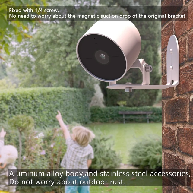 Alt view image 3 of 7 - Zwolf Wall Mount Compatible with Google Nest Cam Outdoor Battery 2nd | Anti-Drop Anti-Theft Mount , Bracket Accessories for Google Wireless Security Camera , Heavy Metal Material