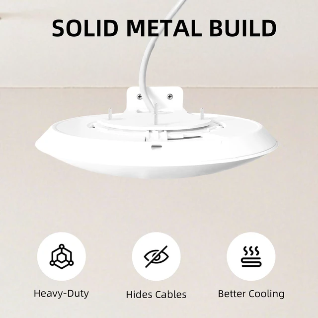 Alt view image 4 of 7 - Metal Horizontal Wall Mount Bracket for Ubiquiti UniFi U6-Lite, U6+, nanoHD, AC-Lite & AC-LR, Heavy Duty AP Holder