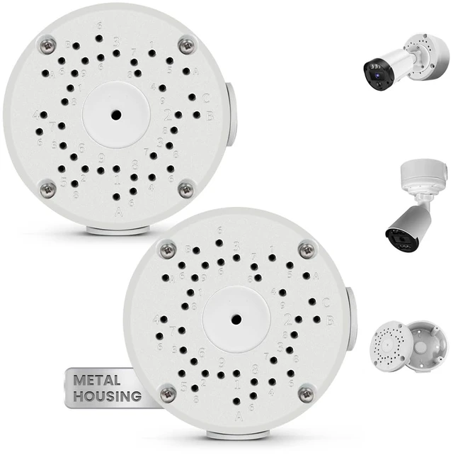 Main image of Universal Metal Security Camera Junction Box, Hide Cable Concealment Boxes | Durable Aluminum, Fits Bullet Camera, Waterproof Design, Cable Management, Easy Installation, Indoor Outdoor Use