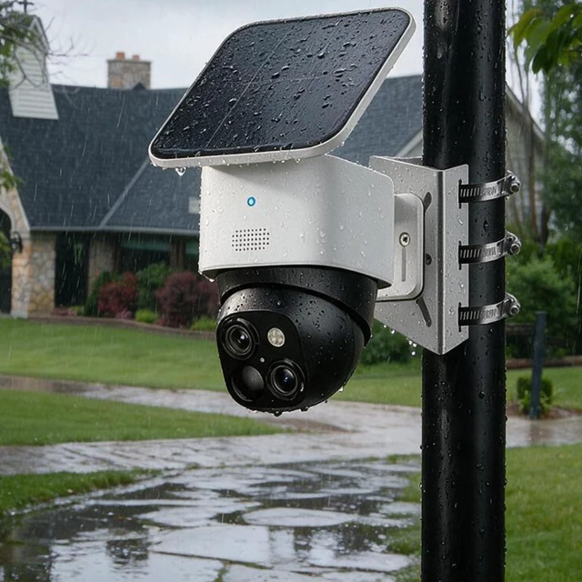 Alt view image 5 of 7 - 2pcs Stainless Steel Universal Vertical Pole Mount Bracket | Suitable for CCTV Camera PTZ Dome LED Wall/Stage Lights, Solar Panel Clamps(small size) Outdoor Video Surveillance