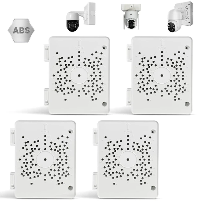 Main image of Security Camera Junction Box, Outdoor IP65 Waterproof Base Junction Boxes | ABS Plastic Cable Concealment Box, Fits PTZ Security Cameras