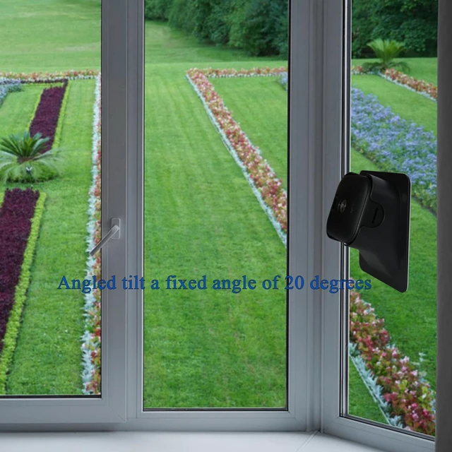 Alt view image 7 of 7 - VVHOOY 2 Pack Angled Window Mount Compatible with Blink Outdoor 4 Secured Camera Glass Wall Holder 20° Tilt(Up/Down/Left/Right) No Drill Self-Adhesive Mount for Glass Windows/Doors, NOT Included Cam