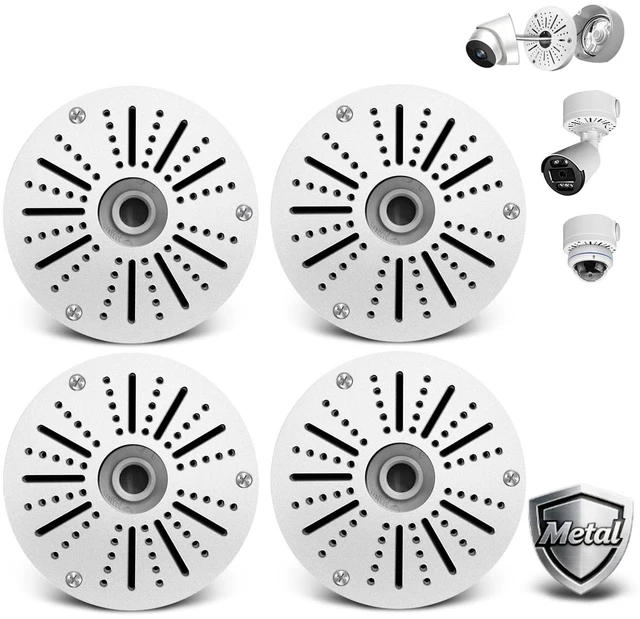 Main image of (Outdoor Security Camera Junction Box) Universal Junction Box for Bullet Dome Turret Cameras & Solar Panel, CCTV Base Box Hide Cable, Wall Ceiling Mount Bracket, Metal Electric Enclosure