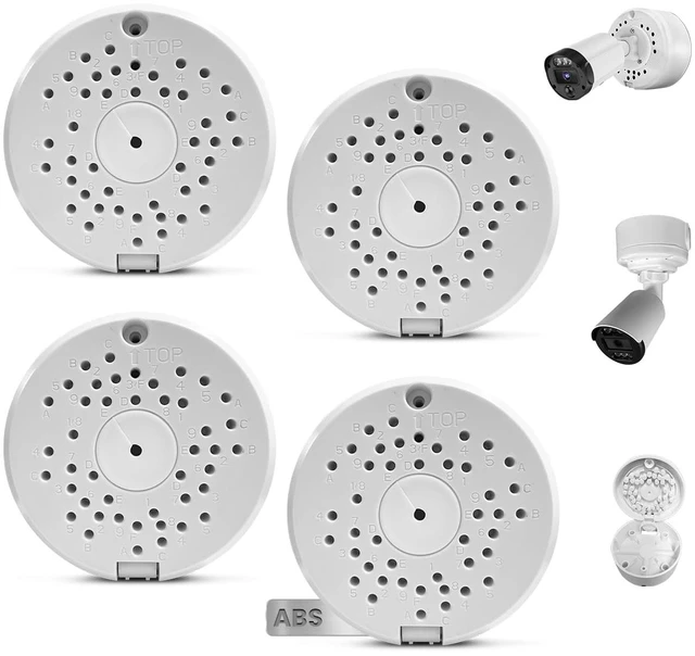 Main image of ABS Universal Security Camera Junction Box, Cable Concealment Box | Durable ABS, Impact Resistant, Bullet Camera Fit, Multi Cable Space, Wall Ceiling Mount, Easy Installation