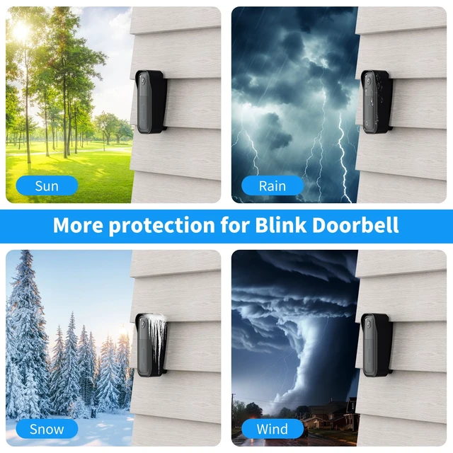 Alt view image 4 of 7 - Blink Doorbell Mount & Vinyl Siding Mount for Blink Video Doorbell(2nd Gen) | Fits 4" Standard Siding,Weatherproof Cover Case for Blink Doorbell Camera 2nd Gen,Doorbell Angle Mountig Bracket Wedge Kit