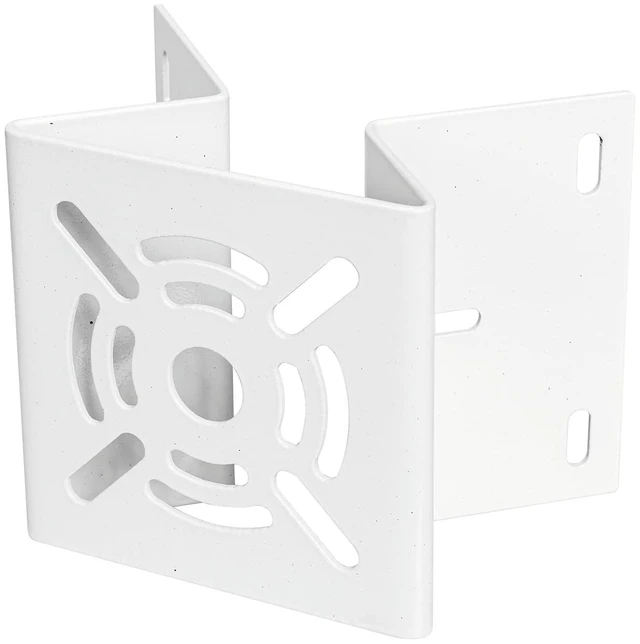 Alt view image 2 of 7 - Medium Size External Corner Wall Mount Iron Plate Vertical Bracket for PTZ CCTV Surveillance Camera Metal Holder White