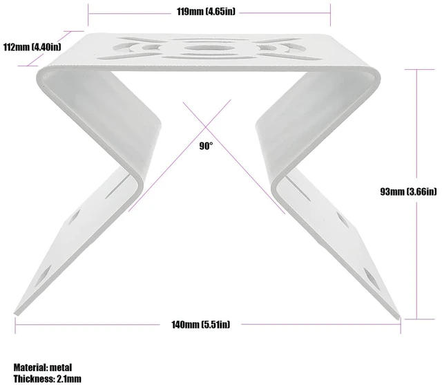 Alt view image 4 of 7 - Medium Size External Corner Wall Mount Iron Plate Vertical Bracket for PTZ CCTV Surveillance Camera Metal Holder White