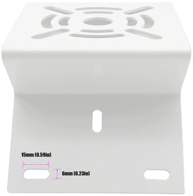 Alt view image 5 of 7 - Medium Size External Corner Wall Mount Iron Plate Vertical Bracket for PTZ CCTV Surveillance Camera Metal Holder White