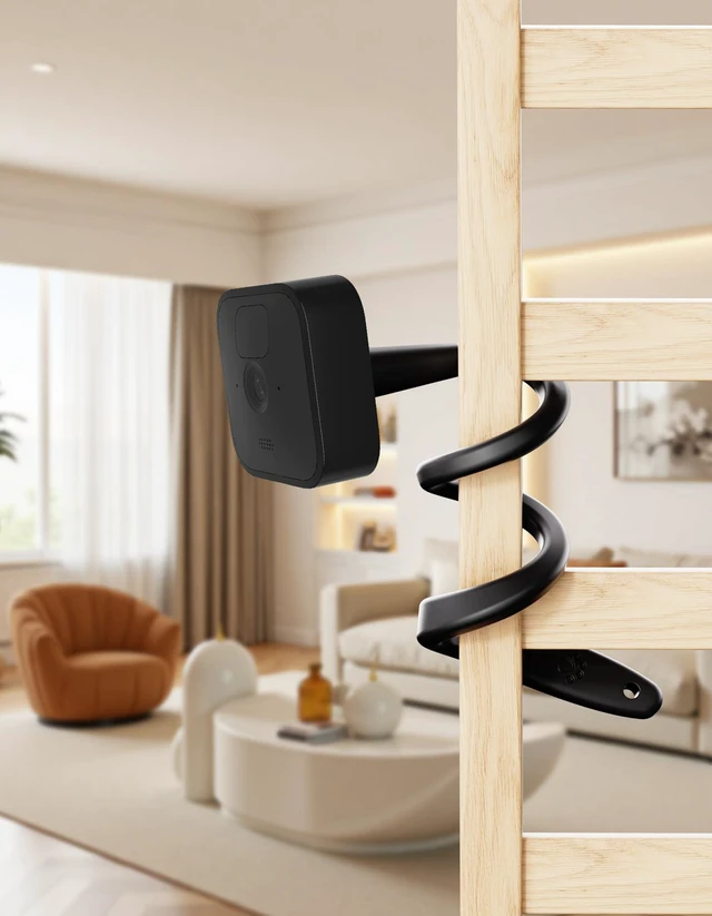 Alt view image 4 of 7 - Flexible Twist Mount for Indoor/Outdoor Security Cameras,2-Pack Universal 1/4"-20 Adjustable Camera Bracket Compatible with Ring, Blink, Arlo, Wyze and More, 17.7-Inch Gooseneck,No-Drill Installation