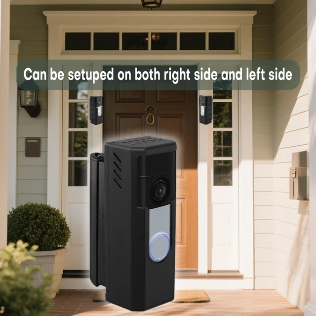 Alt view image 5 of 6 - Encased Adjustable Angle Mount for Ring Battery 2K/2K Plus/4K Pro 2026 MDL | 30° - 55° Ring Rotatable Cradle, No-Drill Adhesive & Screw-in secure 2 in 1 Doorbell Holder with Security Screws
