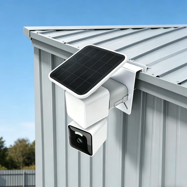 Alt view image 6 of 7 - 2 Pack Gutter Mount Bracket Compatible with WYZE Solar Cam Pan | No-Drill Installation, Rustproof Metal Security Camera Holder, Weatherproof Outdoor Bracket, Easy to Install, White