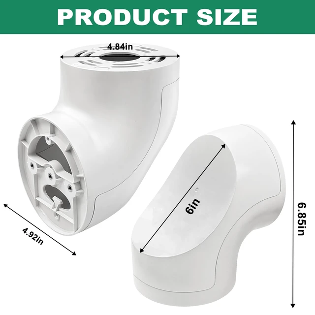 Alt view image 2 of 7 - Eave Mount for Ring Devices Weatherproof Bracket for Smart Lighting & Security Cameras,Compatible with Ring Floodlight Cam Wired Plus/Pro,Floodlight Camera v2/Pro,Ring Smart Lighting Floodlight Wired