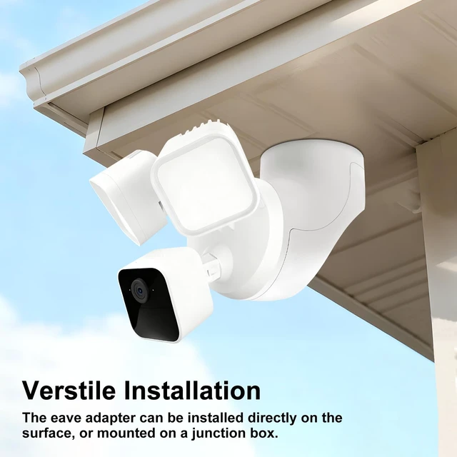 Alt view image 4 of 7 - Eave Mount for Ring Devices Weatherproof Bracket for Smart Lighting & Security Cameras,Compatible with Ring Floodlight Cam Wired Plus/Pro,Floodlight Camera v2/Pro,Ring Smart Lighting Floodlight Wired