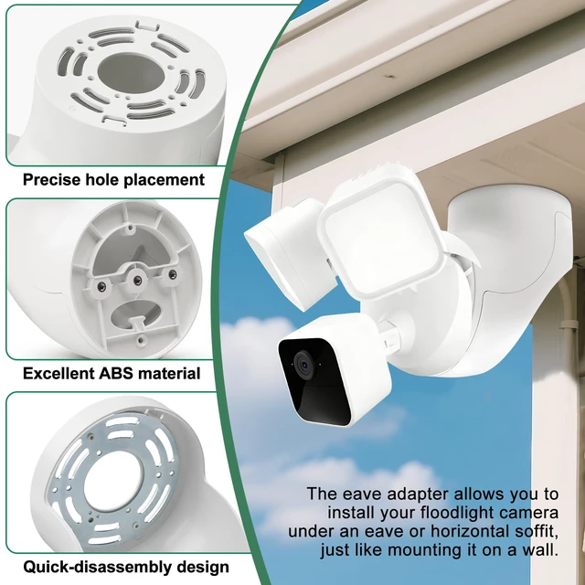 Alt view image 3 of 7 - Eave Mount for Ring Devices Weatherproof Bracket for Smart Lighting & Security Cameras,Compatible with Ring Floodlight Cam Wired Plus/Pro,Floodlight Camera v2/Pro,Ring Smart Lighting Floodlight Wired