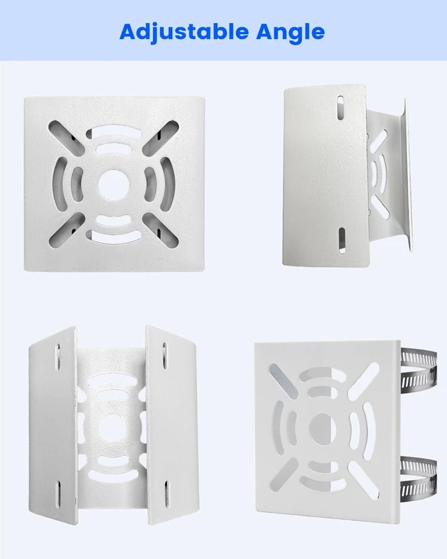 Alt view image 6 of 7 - Universal Aluminum Security Camera Vertical Pole Mount Bracket with 4 Loops | Adjustable Mount, Durable Aluminum, Multi Clamp Loops, Wide Compatibility, Anti Rust Coating, Multiple Uses
