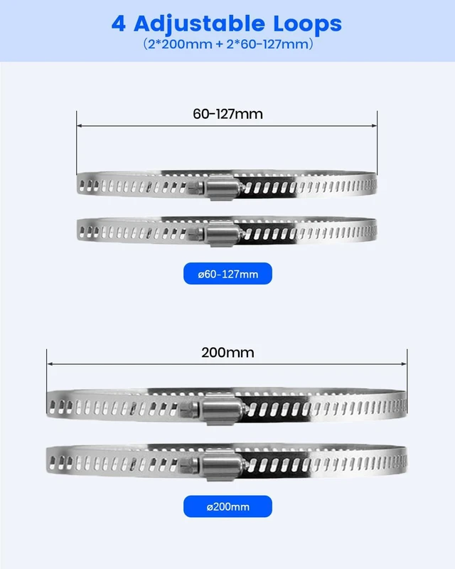 Alt view image 5 of 7 - Universal Aluminum Security Camera Vertical Pole Mount Bracket with 4 Loops | Adjustable Mount, Durable Aluminum, Multi Clamp Loops, Wide Compatibility, Anti Rust Coating, Multiple Uses