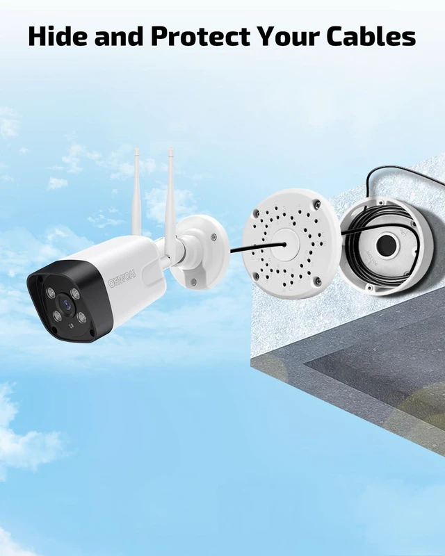 Alt view image 2 of 7 - Universal Metal Security Camera Junction Box | Waterproof Junction Box for Outdoor Surveillance Camera, Conceal Cables on The Wall
