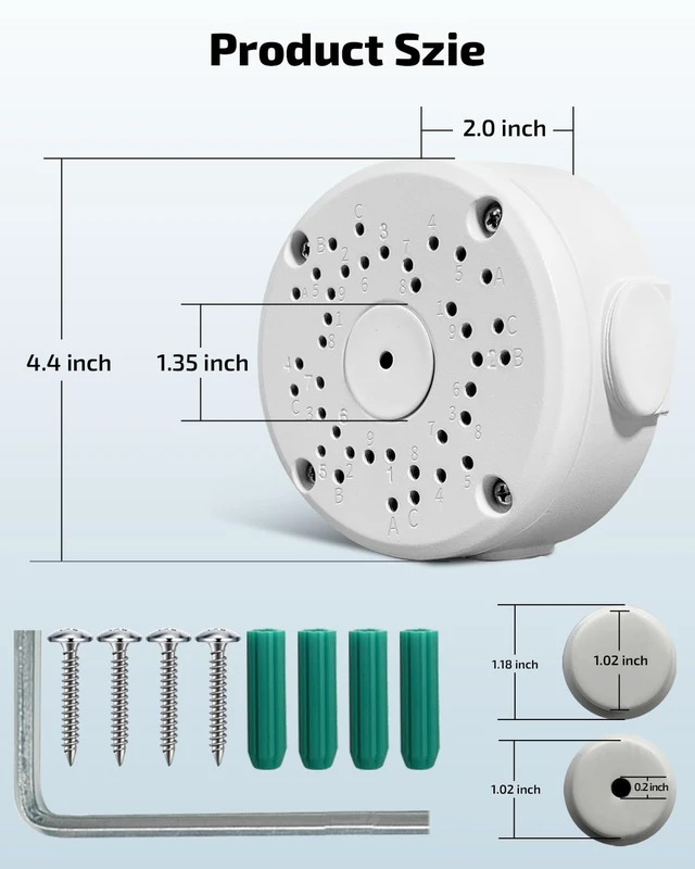 Alt view image 6 of 7 - Universal Metal Security Camera Junction Box | Waterproof Junction Box for Outdoor Surveillance Camera, Conceal Cables on The Wall