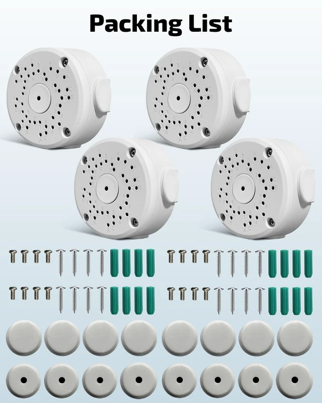Alt view image 7 of 7 - Universal Metal Security Camera Junction Box | Waterproof Junction Box for Outdoor Surveillance Camera, Conceal Cables on The Wall