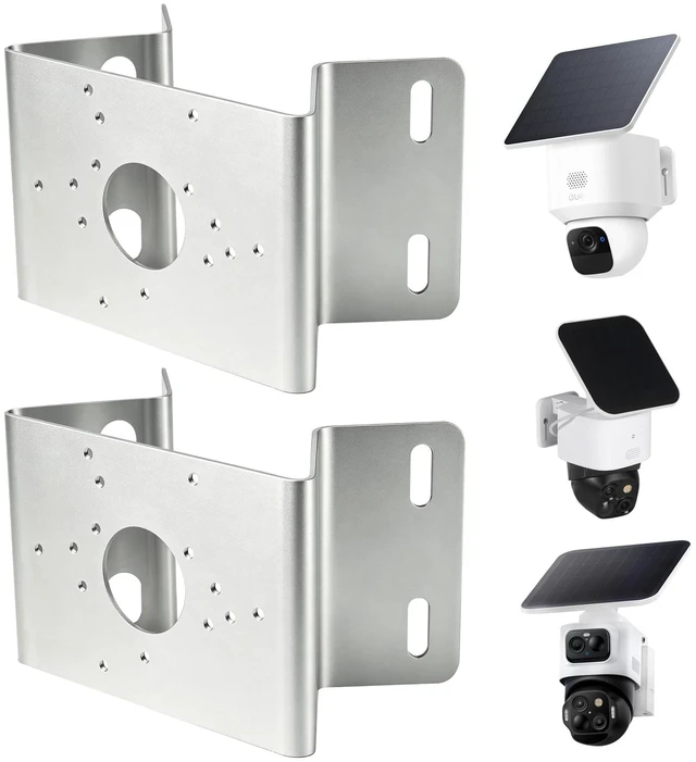 Main image of Corner Camera Mount Compatible with eufy Security eufyCam S4 C37, 2 Pack | Compatible with Eufy PoE Cam S4 Eufy Wired Cam C31, Weatherproof Stainless Steel Mounting Bracket, 270° View Expands Coverage