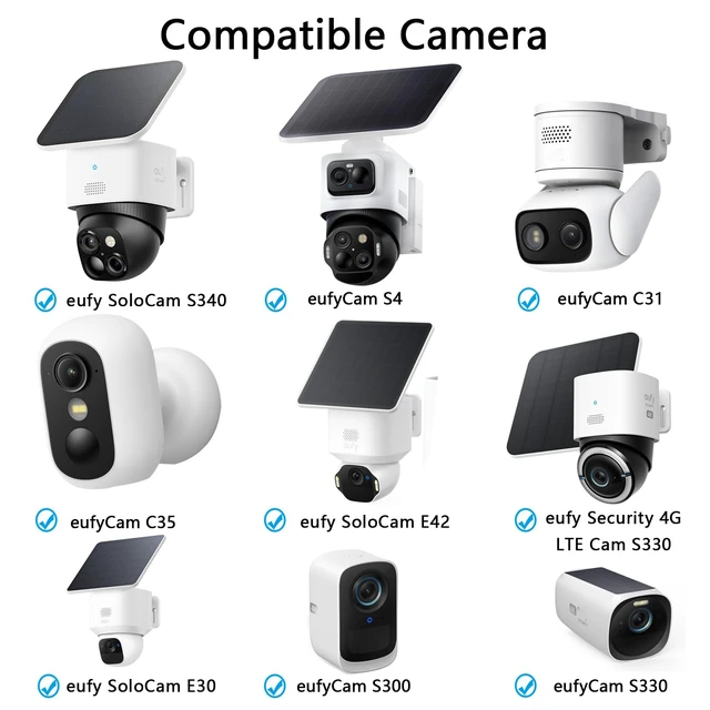 Alt view image 2 of 7 - Corner Camera Mount Compatible with eufy Security eufyCam S4 C37, 2 Pack | Compatible with Eufy PoE Cam S4 Eufy Wired Cam C31, Weatherproof Stainless Steel Mounting Bracket, 270° View Expands Coverage