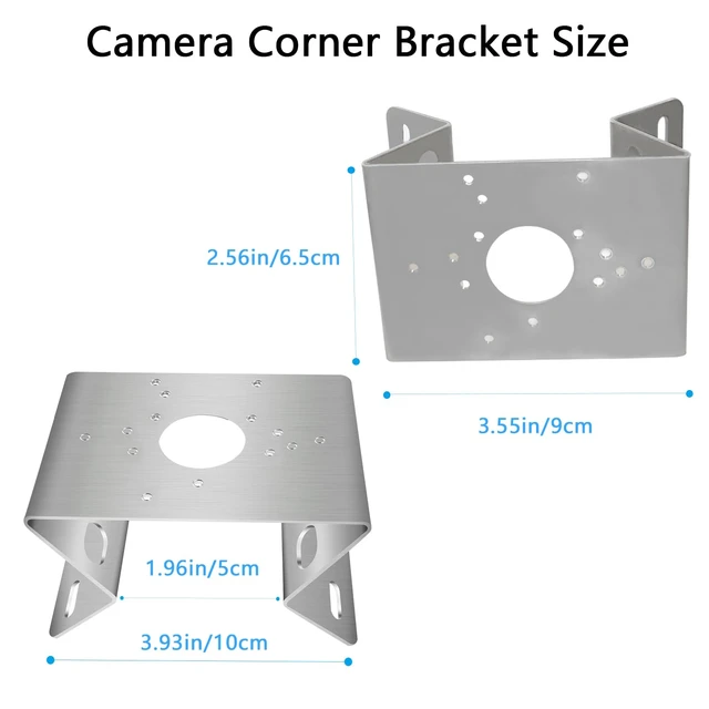 Alt view image 7 of 7 - Corner Camera Mount Compatible with eufy Security eufyCam S4 C37, 2 Pack | Compatible with Eufy PoE Cam S4 Eufy Wired Cam C31, Weatherproof Stainless Steel Mounting Bracket, 270° View Expands Coverage
