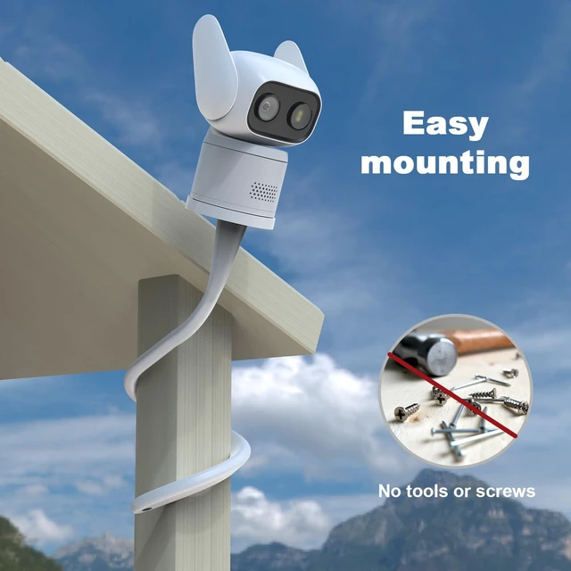 Alt view image 4 of 7 - HOLACA Twist Mount for eufy Security eufyCam C37 and in/Outdoor Camera C31 | with 1/4" Threaded Hole Compatible with eufyCam 2/2 Pro/2C/2C Pro/3/3C/S300/S330/S3 Pro,SoloCam C210/S220,Indoor Cam E220