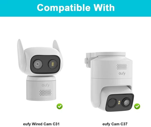 Alt view image 5 of 7 - HOLACA Twist Mount for eufy Security eufyCam C37 and in/Outdoor Camera C31 | with 1/4" Threaded Hole Compatible with eufyCam 2/2 Pro/2C/2C Pro/3/3C/S300/S330/S3 Pro,SoloCam C210/S220,Indoor Cam E220