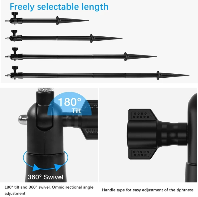 Alt view image 5 of 7 - HOLACA Ground Stake Mount and Silicone Skin for Eufycam S3 Pro Camera | Adjustable Height, Protective Cover and Spike Pole Mount