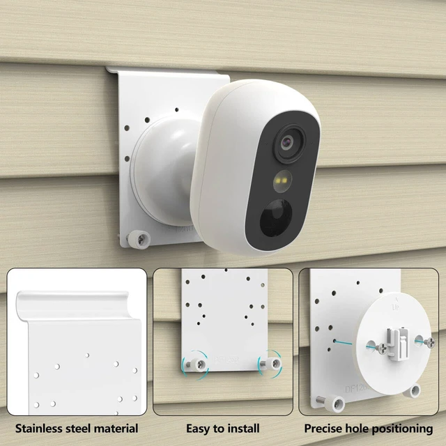 Alt view image 2 of 7 - VOMENC Vinyl Siding Mount Compatible with eufy Security eufyCam C35,Outdoor Camera Mounting Bracket No Drill,White (1Pack)