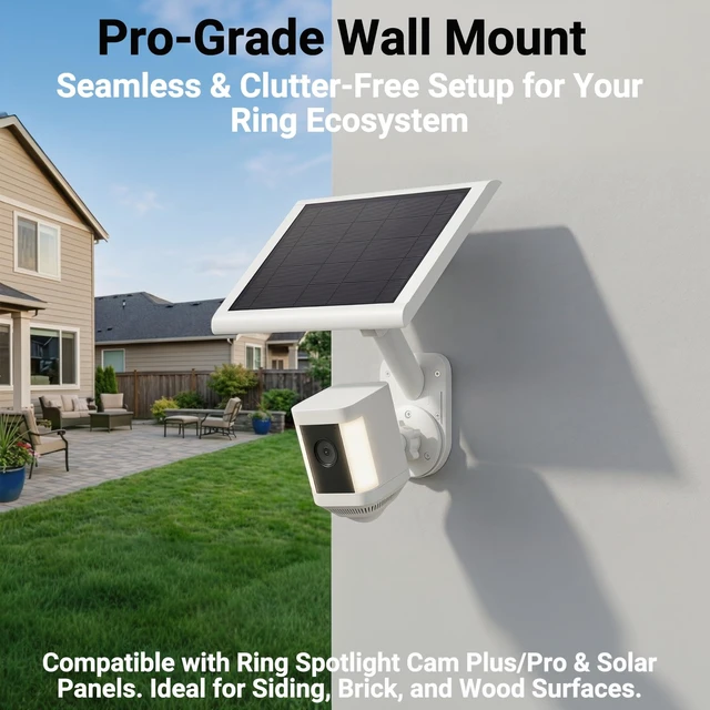 Alt view image 5 of 7 - AVEXOR 2-in-1 Wall and Pole Mount for Ring Camera and Solar Panel | Compatible with Ring Stick Up Cam, Spotlight Cam, Ring Solar Panels, Blink Outdoor, Arlo & standard 1/4"-20 devices