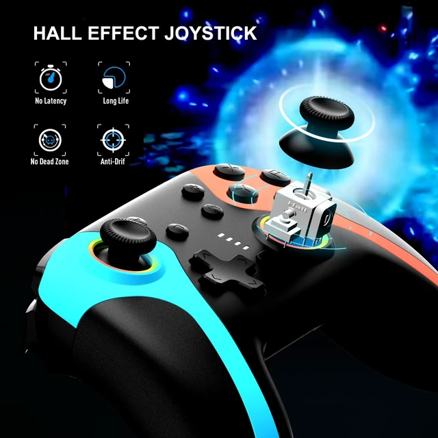 Alt view image 2 of 7 - FIOTOK Wireless Switch Controllers for Nintendo Switch/Switch 2/Lite/OLED | Switch Pro Controller with Hall Joysticks & Triggers,Wake-up, Gyro Axis,Turbo, Screenshot,Programmable