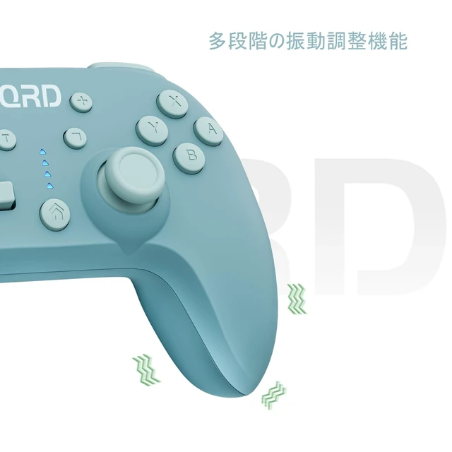 Alt view image 4 of 7 - QRD Junior E5 Wireless Controller for Switch/Switch 2/PC/ Android,Blue | Switch Lite/OLED Windows PC Mac iOS Android,6 Axis Gyro,TURBO,Mini-Sized Controller