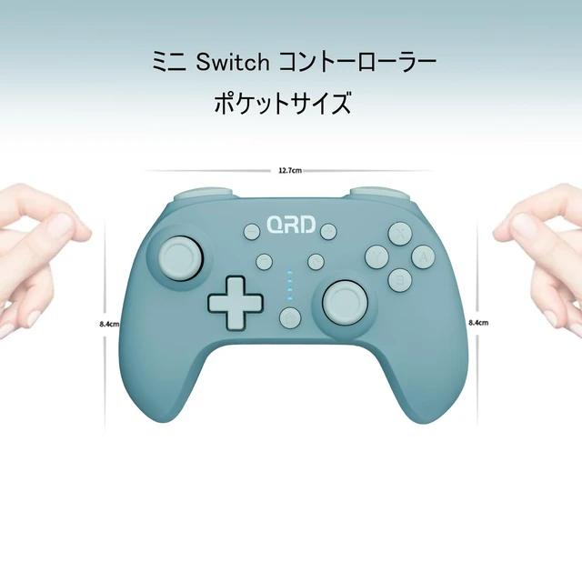 Alt view image 5 of 7 - QRD Junior E5 Wireless Controller for Switch/Switch 2/PC/ Android,Blue | Switch Lite/OLED Windows PC Mac iOS Android,6 Axis Gyro,TURBO,Mini-Sized Controller