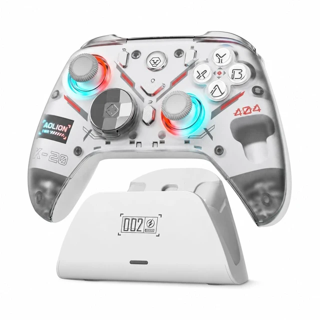 Main image of Eelexa Wireless Tri-Mode TMR Controller for PC/Switch/Switch 2/iOS/Android/Steam,Anti-Drift TMR Joysticks, 1000Hz Polling Rate, Hall Effect Triggers, RGB Lighting and Charging Dock