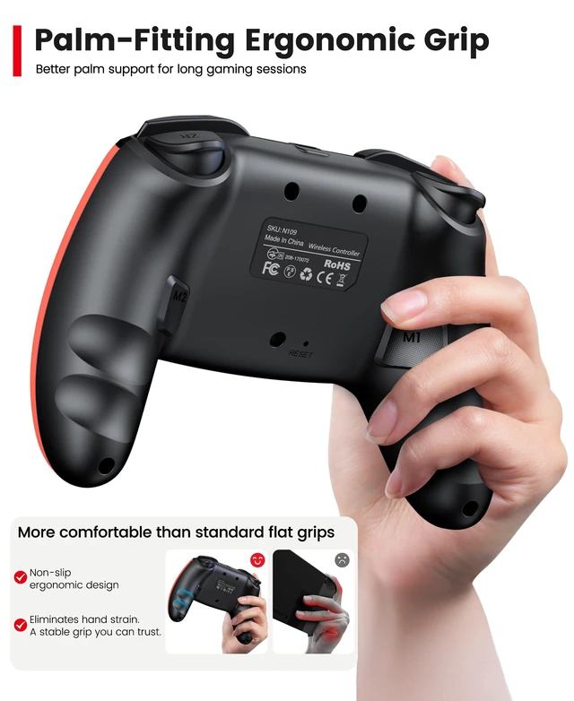 Alt view image 3 of 7 - ELISWEEN 2 Pack Wireless Switch Controller for Switch/Lite/OLED/Swicth 2 Controller, Switch Controller Joysticks Work with iOS/Android/PC-Switch 2 Pro TURBO Controller with Wake-up Programmable