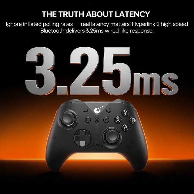 Alt view image 2 of 7 - GuliKit ES MAX Gaming Controller,Fast Bluetooth Wireless & Wired Gamepad | for PC/Steam/Switch/Android, Angle TMR Sticks, Dual-mode Triggers, Back Buttons, Switch 2 Wakeup & Gyro, Versatile Adapter