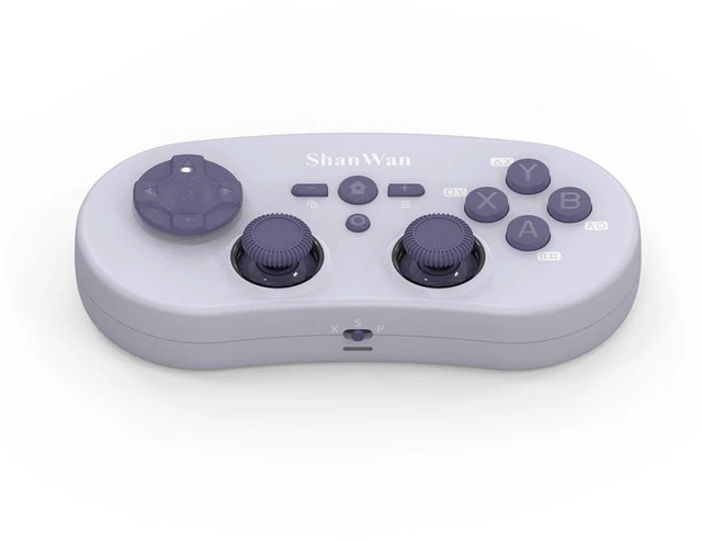 Main image of ShanWan Mini Bluetooth Controller, Hall Effect Joystick & Micro Switch Buttons, Retro Wireless Gamepad for Switch/Switch 2, Steam Deck, PC, iOS, Android, Cloud Gaming, Pocket-Sized for Trave