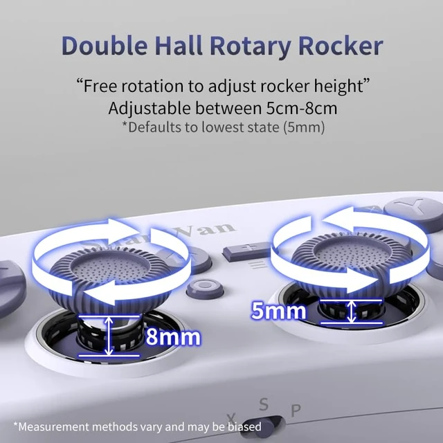 Alt view image 5 of 7 - ShanWan Mini Bluetooth Controller, Hall Effect Joystick & Micro Switch Buttons, Retro Wireless Gamepad for Switch/Switch 2, Steam Deck, PC, iOS, Android, Cloud Gaming, Pocket-Sized for Trave