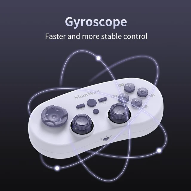 Alt view image 7 of 7 - ShanWan Mini Bluetooth Controller, Hall Effect Joystick & Micro Switch Buttons, Retro Wireless Gamepad for Switch/Switch 2, Steam Deck, PC, iOS, Android, Cloud Gaming, Pocket-Sized for Trave
