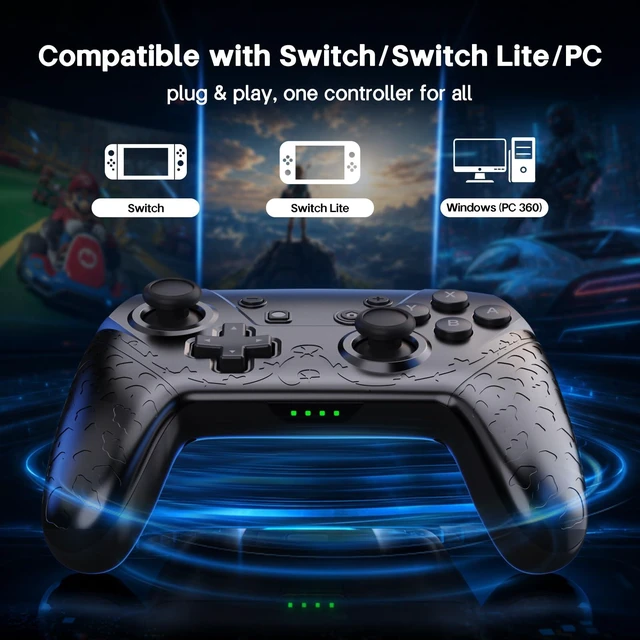 Alt view image 2 of 7 - YAEYE Wireless Switch Pro Controller with NFC Amiibo, 1000mAh Battery Switch Controller for Nintendo Switch/Switch Lite/Switch OLED/PC, Gamepad with 6-Axis Gyro Dual Vibration Screenshot