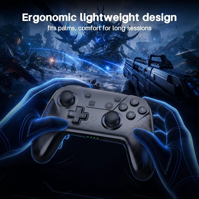 Alt view image 6 of 7 - YAEYE Wireless Switch Pro Controller with NFC Amiibo, 1000mAh Battery Switch Controller for Nintendo Switch/Switch Lite/Switch OLED/PC, Gamepad with 6-Axis Gyro Dual Vibration Screenshot