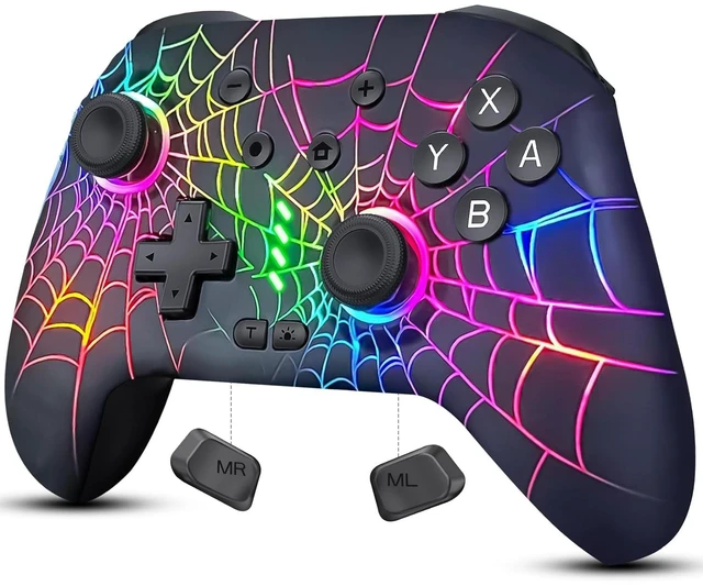 Main image of Switch Controller Compatible with Nintendo Switch/Switch Lite/OLED/PC | Programmable Wireless Switch Controller with 10 LED Light, 6-Axis Motion, Turbo, Vibration, One-Key Wake Up & Pairing, Black