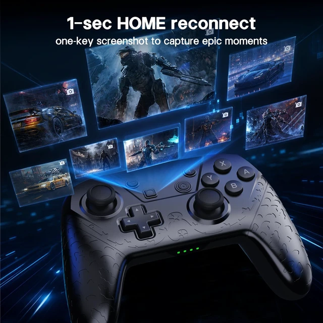 Alt view image 7 of 7 - YAEYE Wireless Switch Pro Controller with NFC Amiibo, 1000mAh Battery Switch Controller for Nintendo Switch/Switch Lite/Switch OLED/PC, Gamepad with 6-Axis Gyro Dual Vibration Screenshot